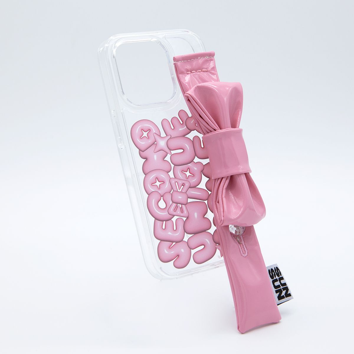 세컨드유니크네임(SECOND UNIQUE NAME) SUN CASE ENAMEL RIBBON PINK