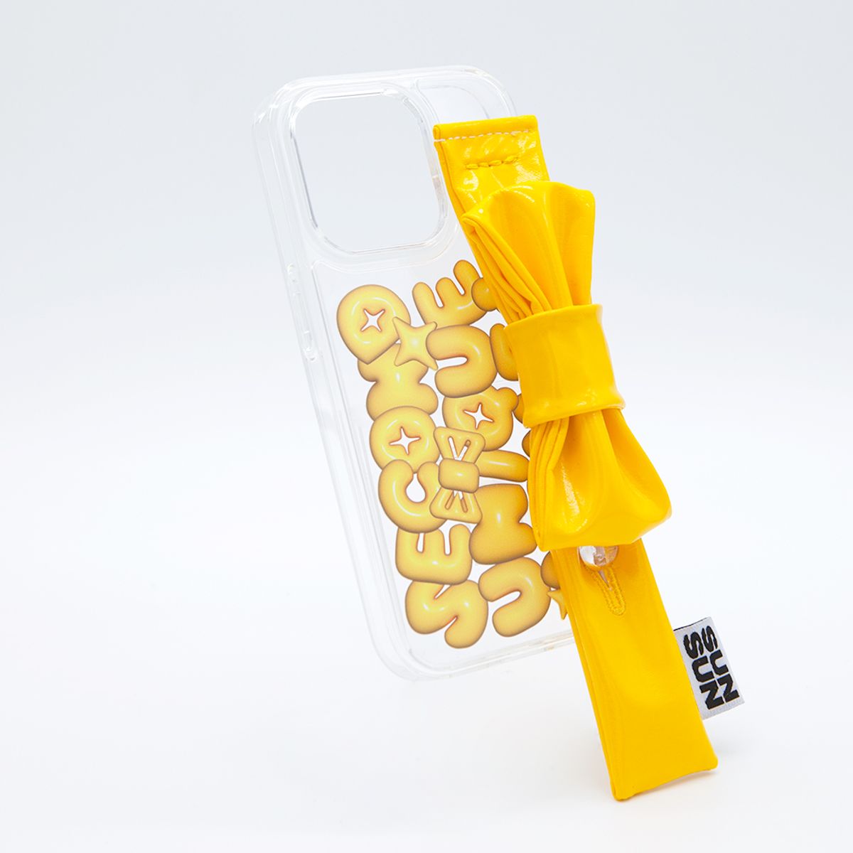 세컨드유니크네임(SECOND UNIQUE NAME) SUN CASE ENAMEL RIBBON YELLOW