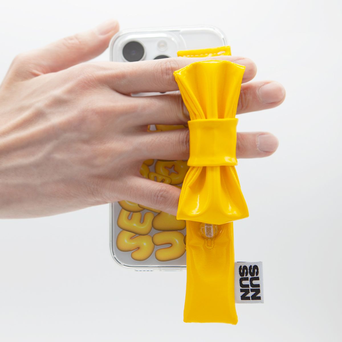 세컨드유니크네임(SECOND UNIQUE NAME) SUN CASE ENAMEL RIBBON YELLOW