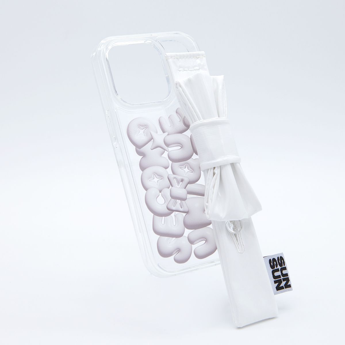 세컨드유니크네임(SECOND UNIQUE NAME) SUN CASE ENAMEL RIBBON WHITE