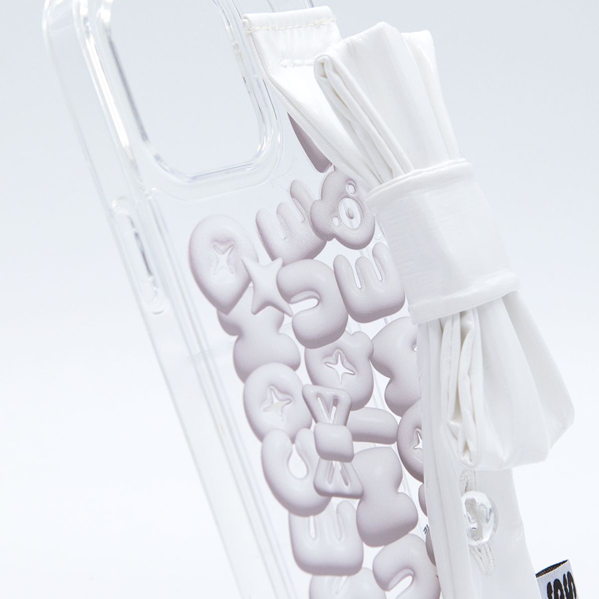 세컨드유니크네임(SECOND UNIQUE NAME) SUN CASE ENAMEL RIBBON WHITE