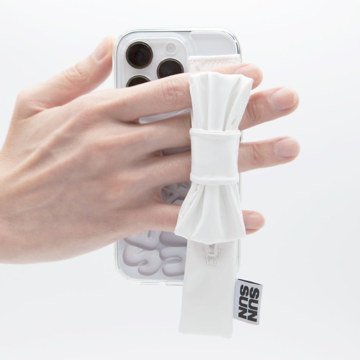 세컨드유니크네임(SECOND UNIQUE NAME) SUN CASE ENAMEL RIBBON WHITE