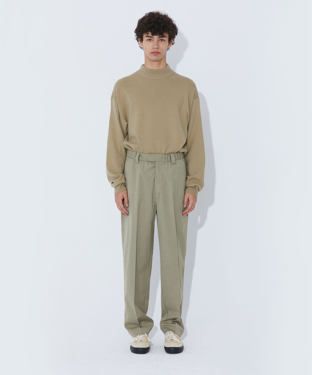 퍼블릭피겨(PUBLICFIGURE) 울 블랜드 이지 팬츠_민트