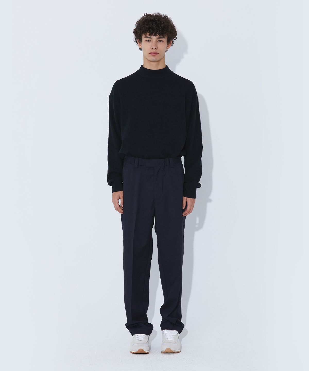 퍼블릭피겨(PUBLICFIGURE) 울 블랜드 이지 팬츠_네이비