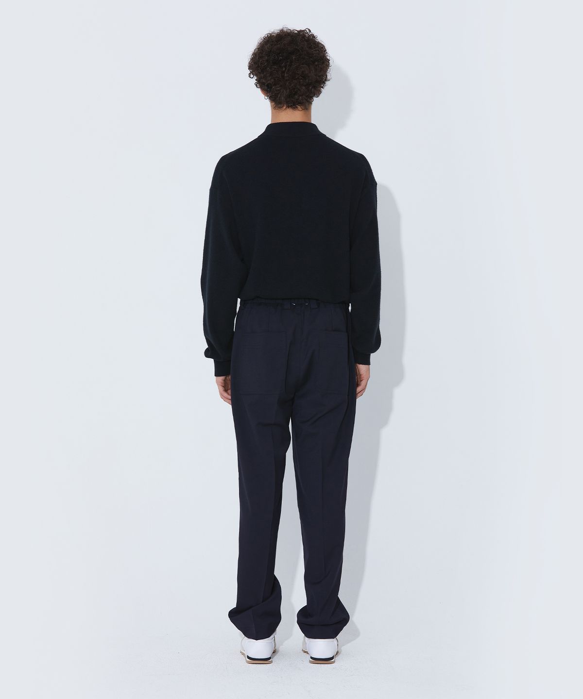 퍼블릭피겨(PUBLICFIGURE) 울 블랜드 이지 팬츠_네이비
