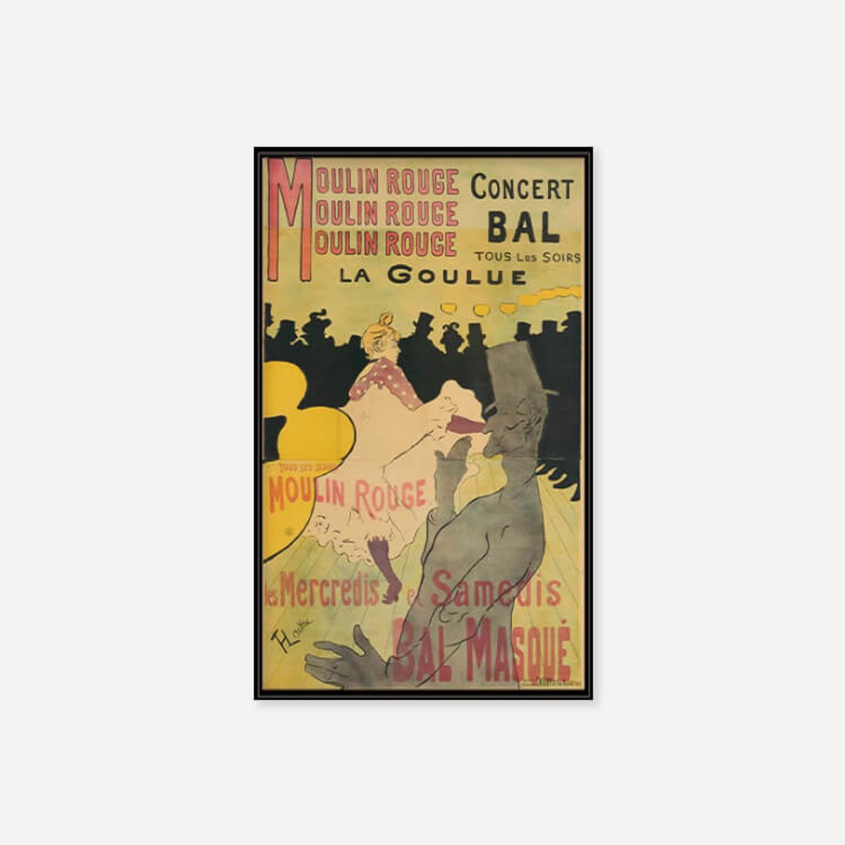 그릿시즌(GREET SEASON) 앙리 드 툴루즈 로트레크 Moulin Rouge, La Goulue (액자 포함)