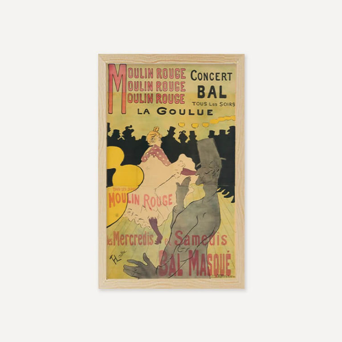 그릿시즌(GREET SEASON) 앙리 드 툴루즈 로트레크 Moulin Rouge, La Goulue (액자 포함)