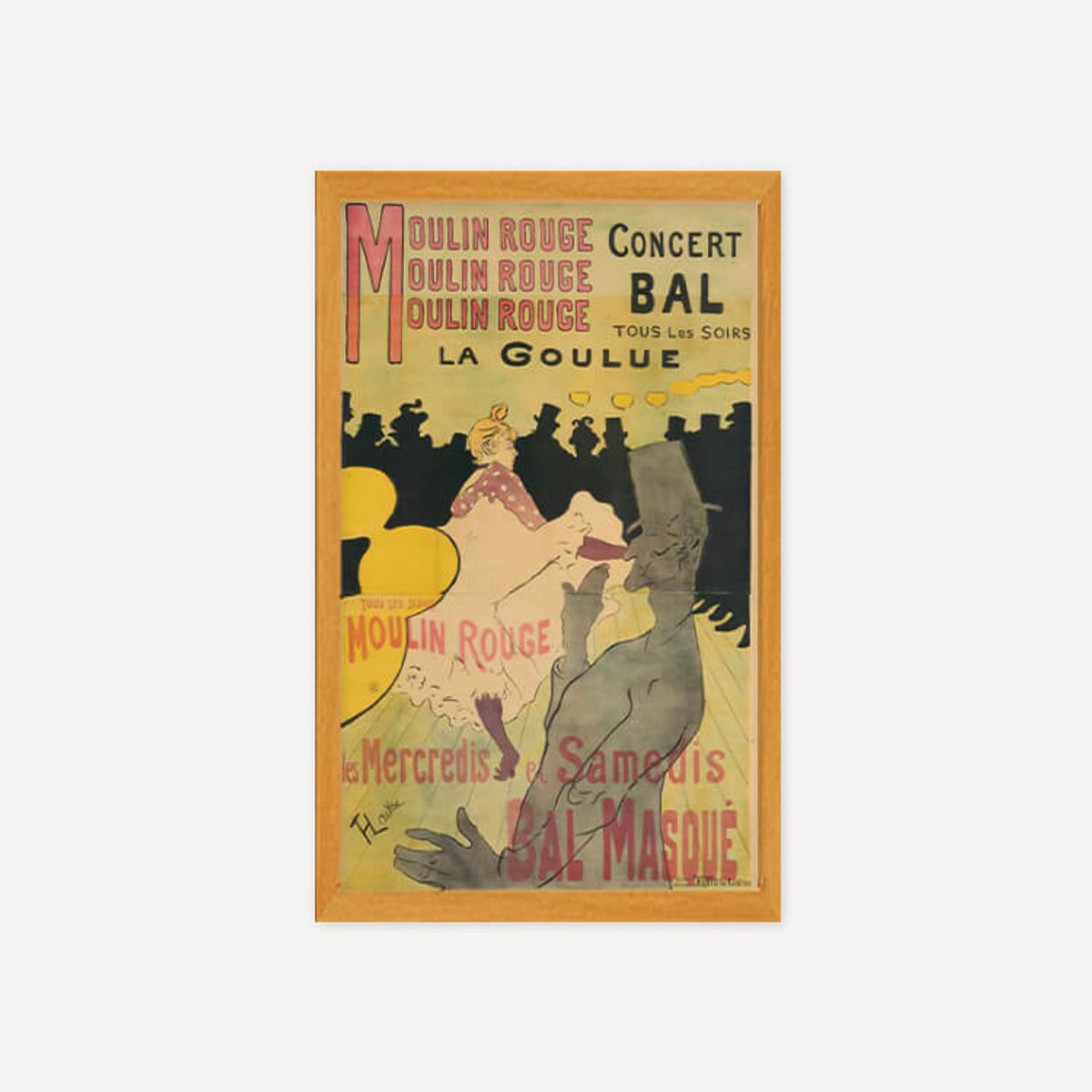 그릿시즌(GREET SEASON) 앙리 드 툴루즈 로트레크 Moulin Rouge, La Goulue (액자 포함)