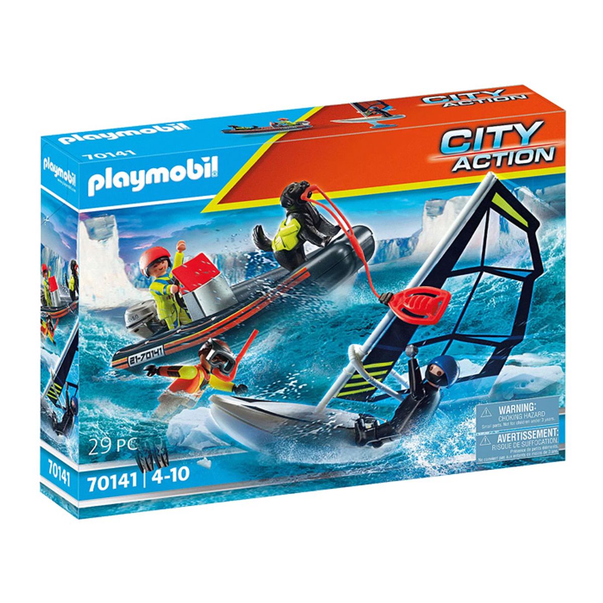 플레이모빌(PLAYMOBIL) 고무보트와 구조대(70141)