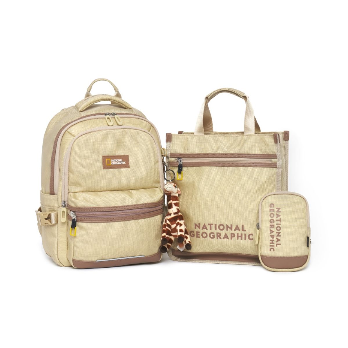 내셔널지오그래픽 키즈(NATIONAL GEOGRAPHIC KIDS) K231KBG550 헤이즐 백팩 세트 BEIGE