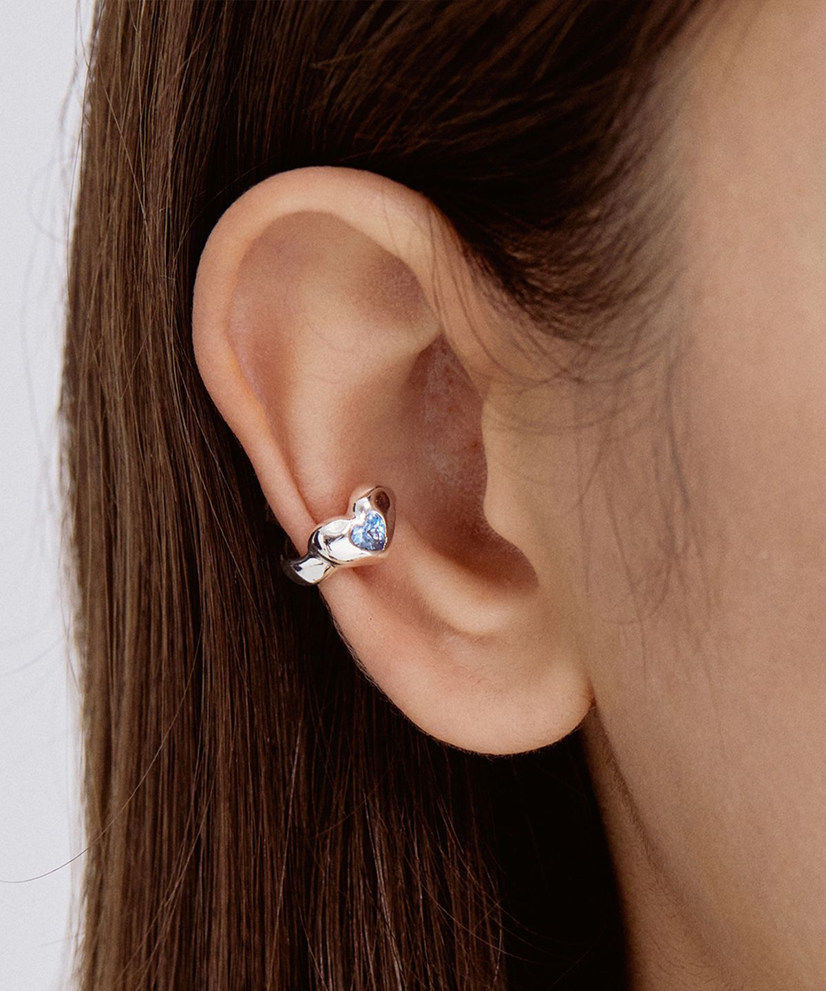 타티아나(TATIANA) (SILVER925) Heart Cubic Earcuff EC1935