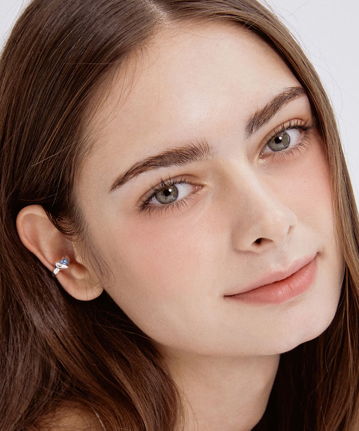 타티아나(TATIANA) (SILVER925) Heart Cubic Earcuff EC1935