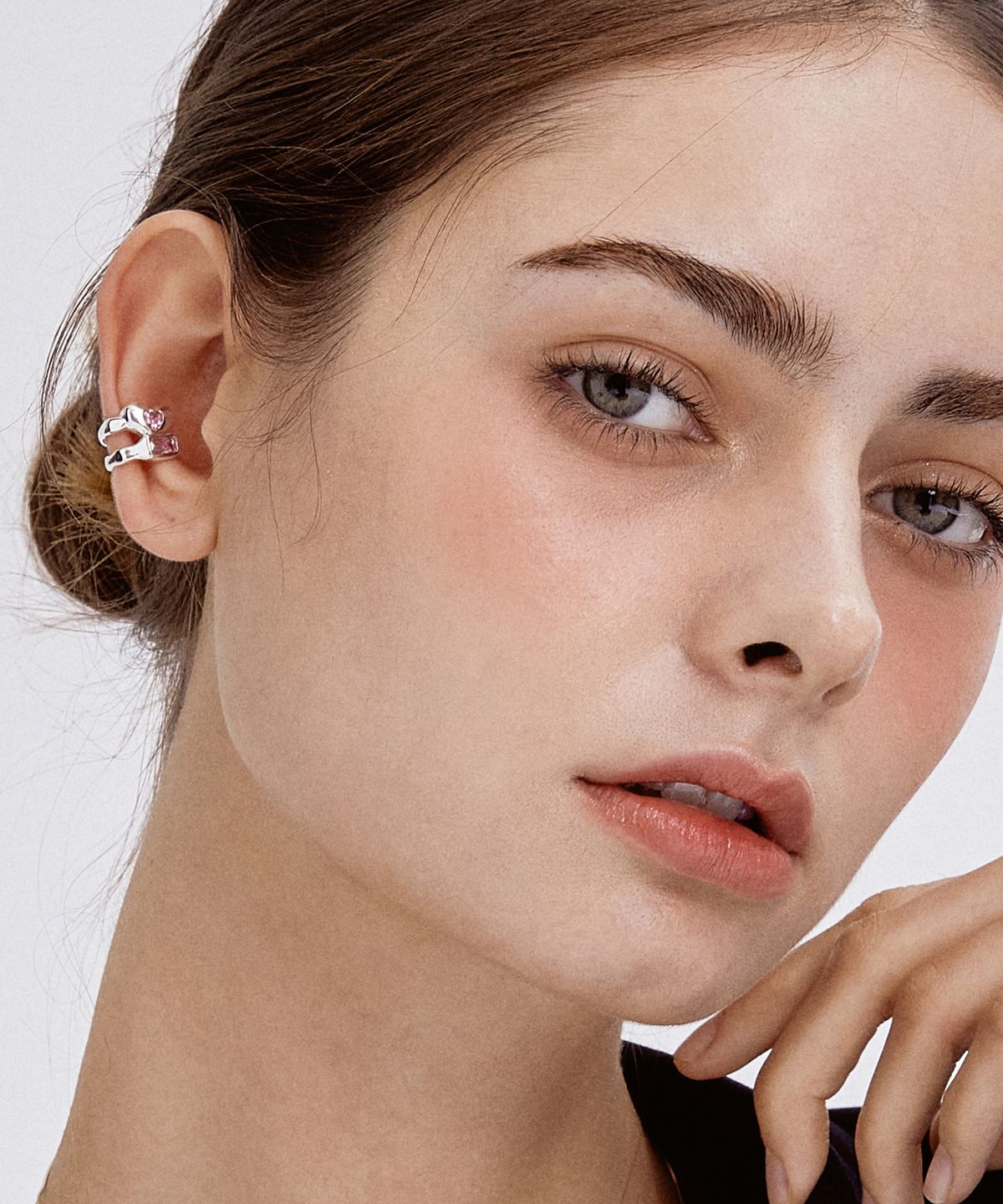 타티아나(TATIANA) (SILVER925) Heart Cubic Earcuff EC1935