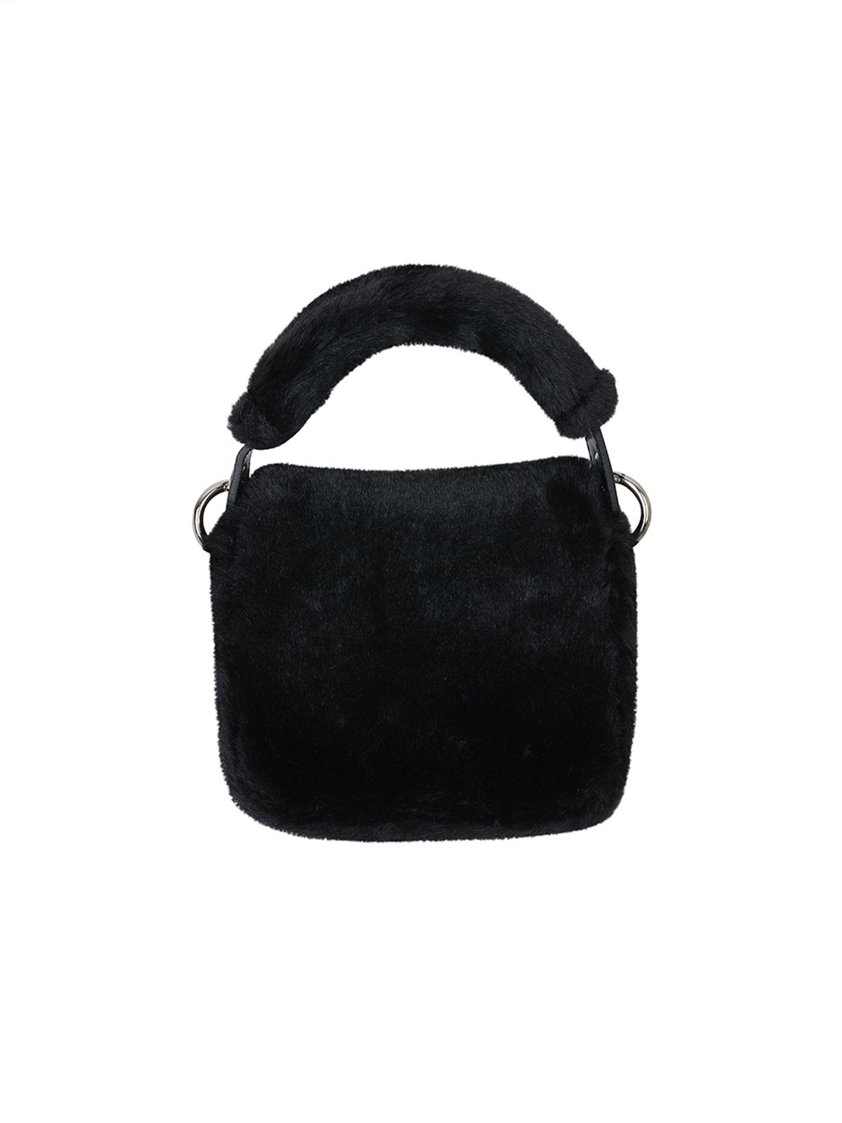 와이이이엘(YEEL) PLAQUE LOGO FUR MINI BAG BLACK