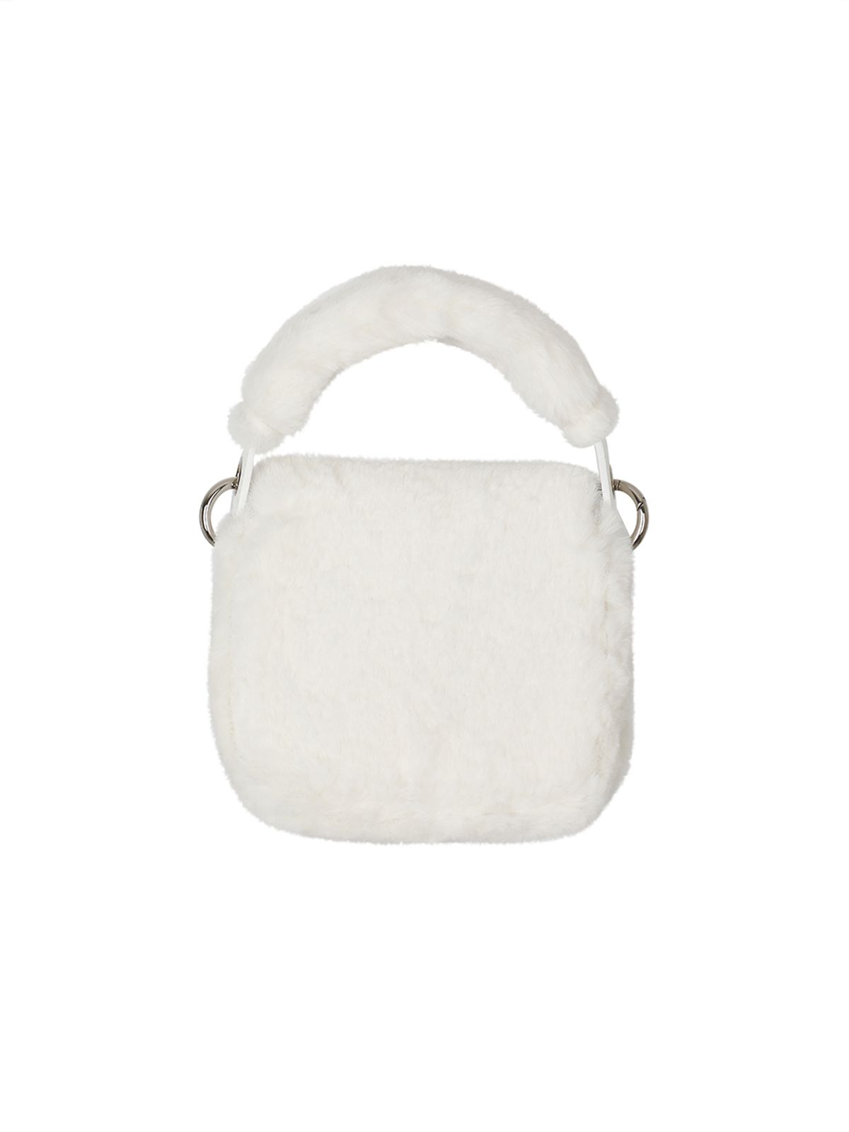 와이이이엘(YEEL) PLAQUE LOGO FUR MINI BAG WHITE