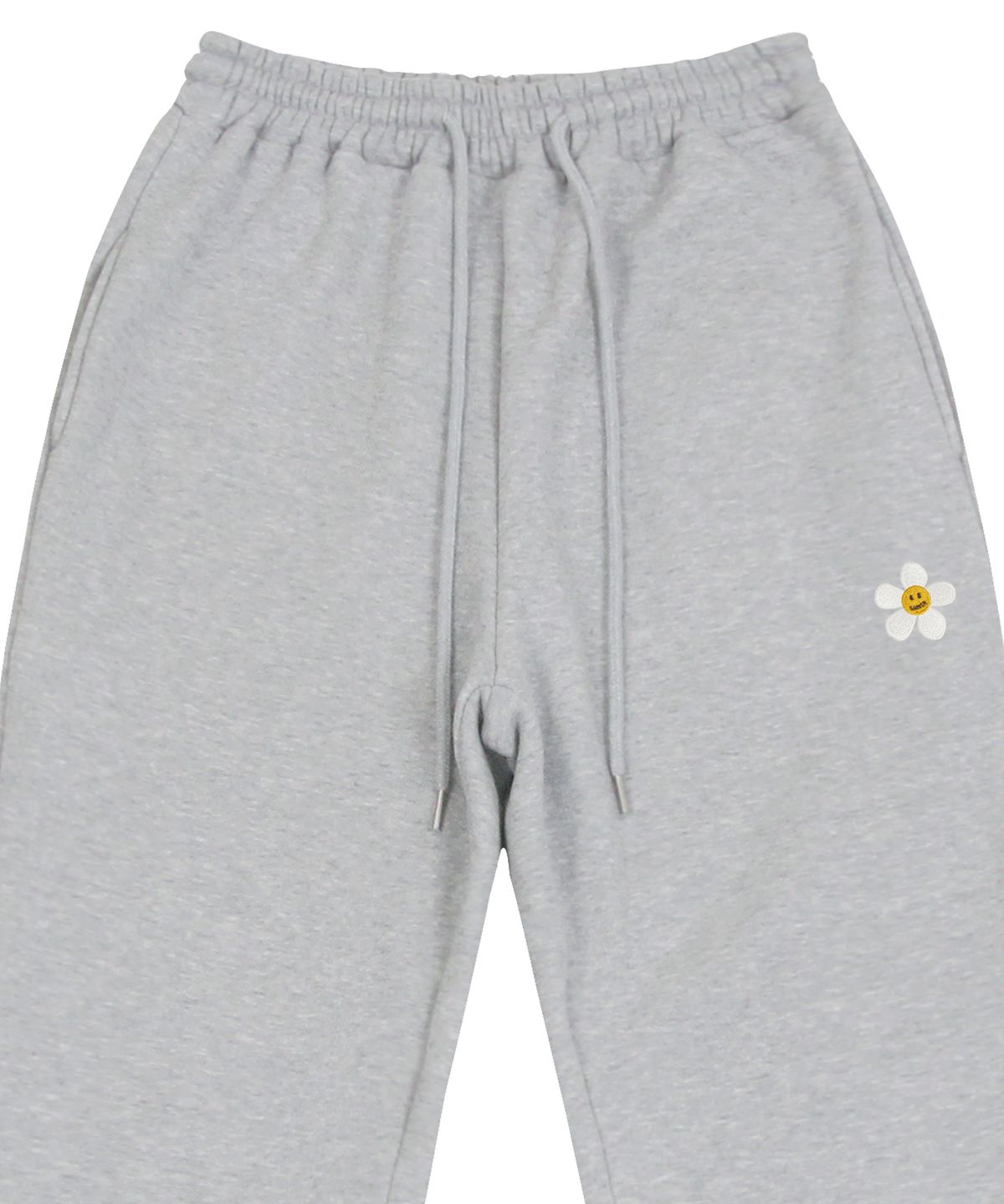 그레이버(GRAVER) [UNISEX]플라워도트 자수 스웻 조거팬츠_그레이