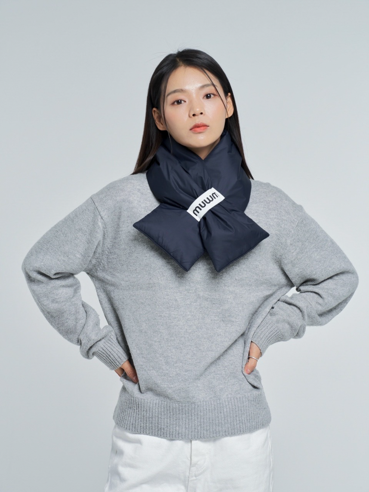 무음(MUWM) [리사이클] 패딩 머플러 Puff Muffler (8 Colors)