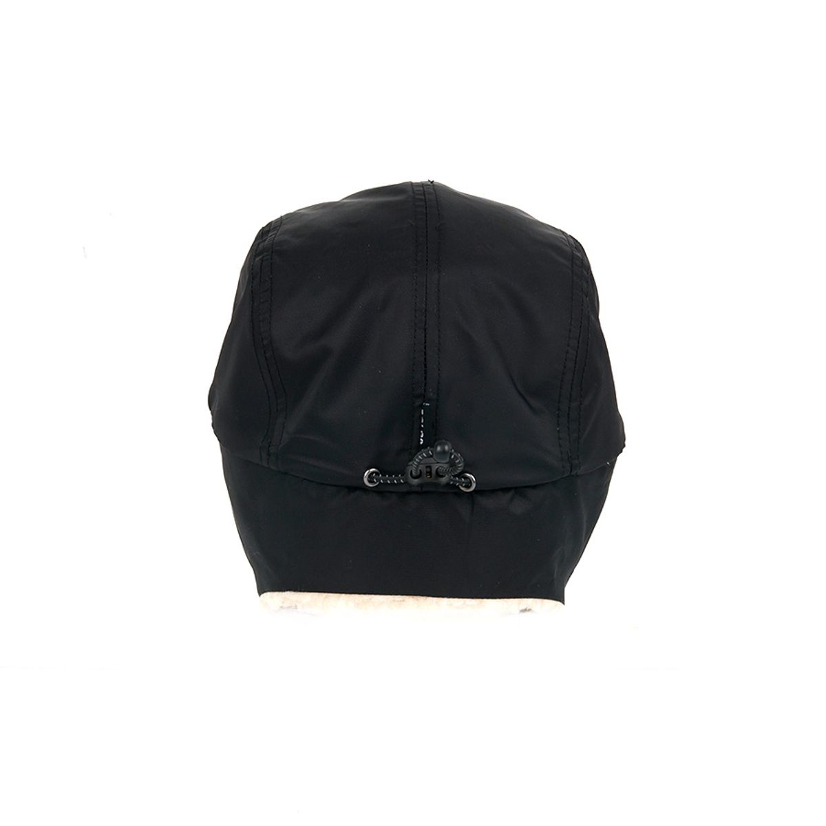 폴러스터프(POLERSTUFF) FURRY FONT FLIGHT NYLON FLAP CAP BLACK