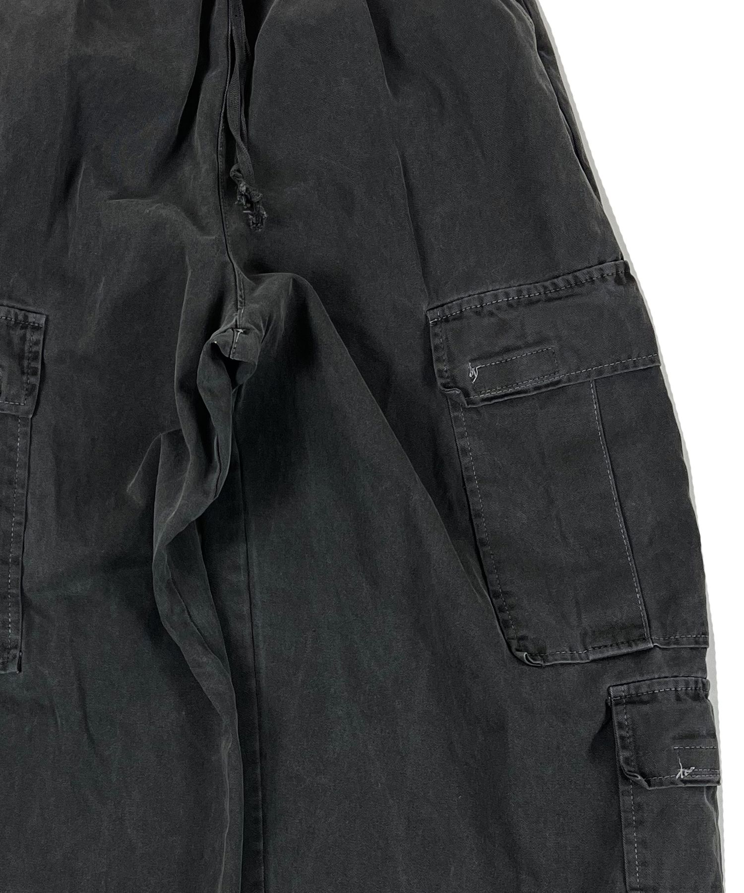 MUSINSA | SK8ER ROCK Pigment cotton cargo string wide pants