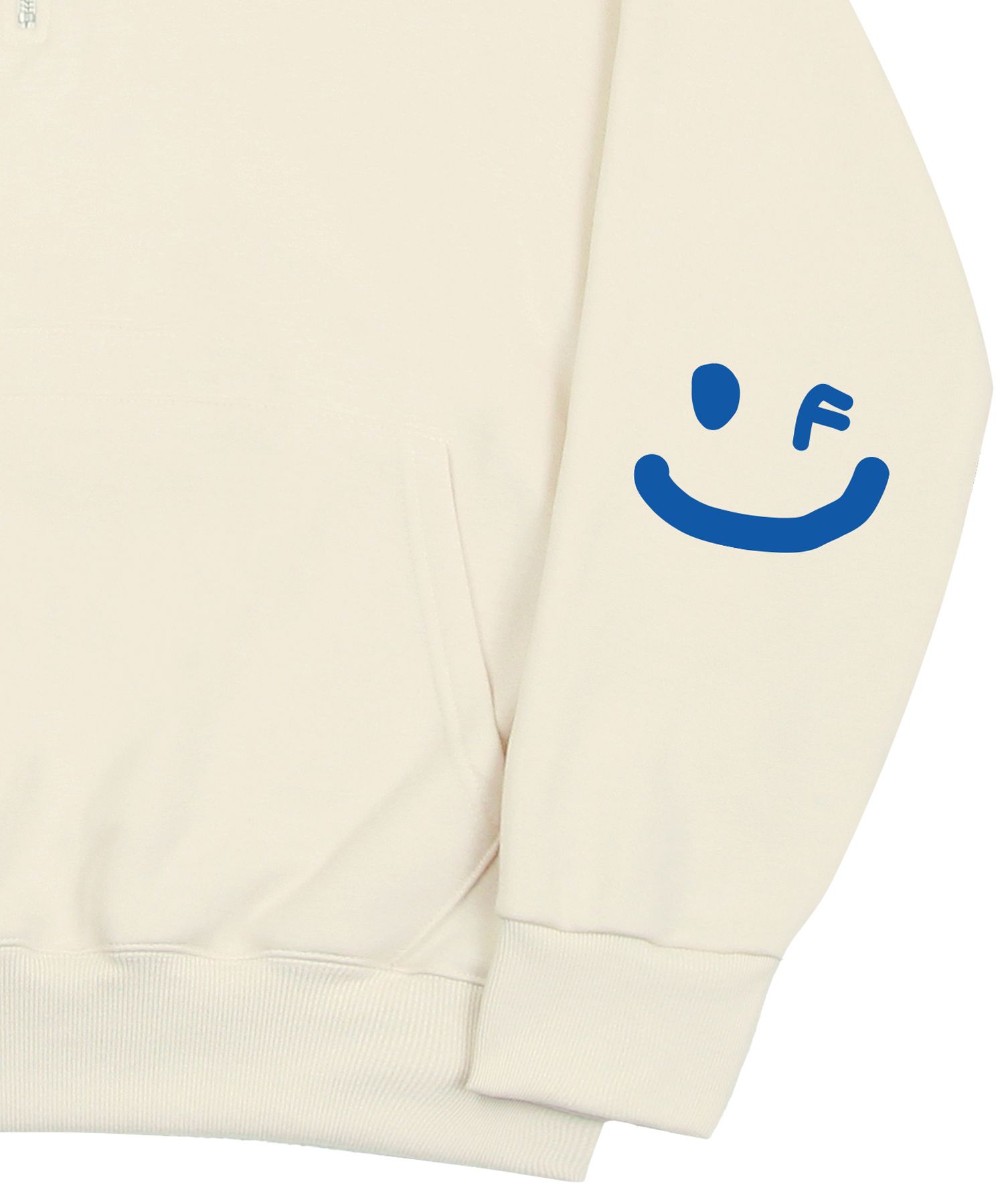 MUSINSA | GRAVER [UNISEX-P] Elbow Smile DLowing Half Zip