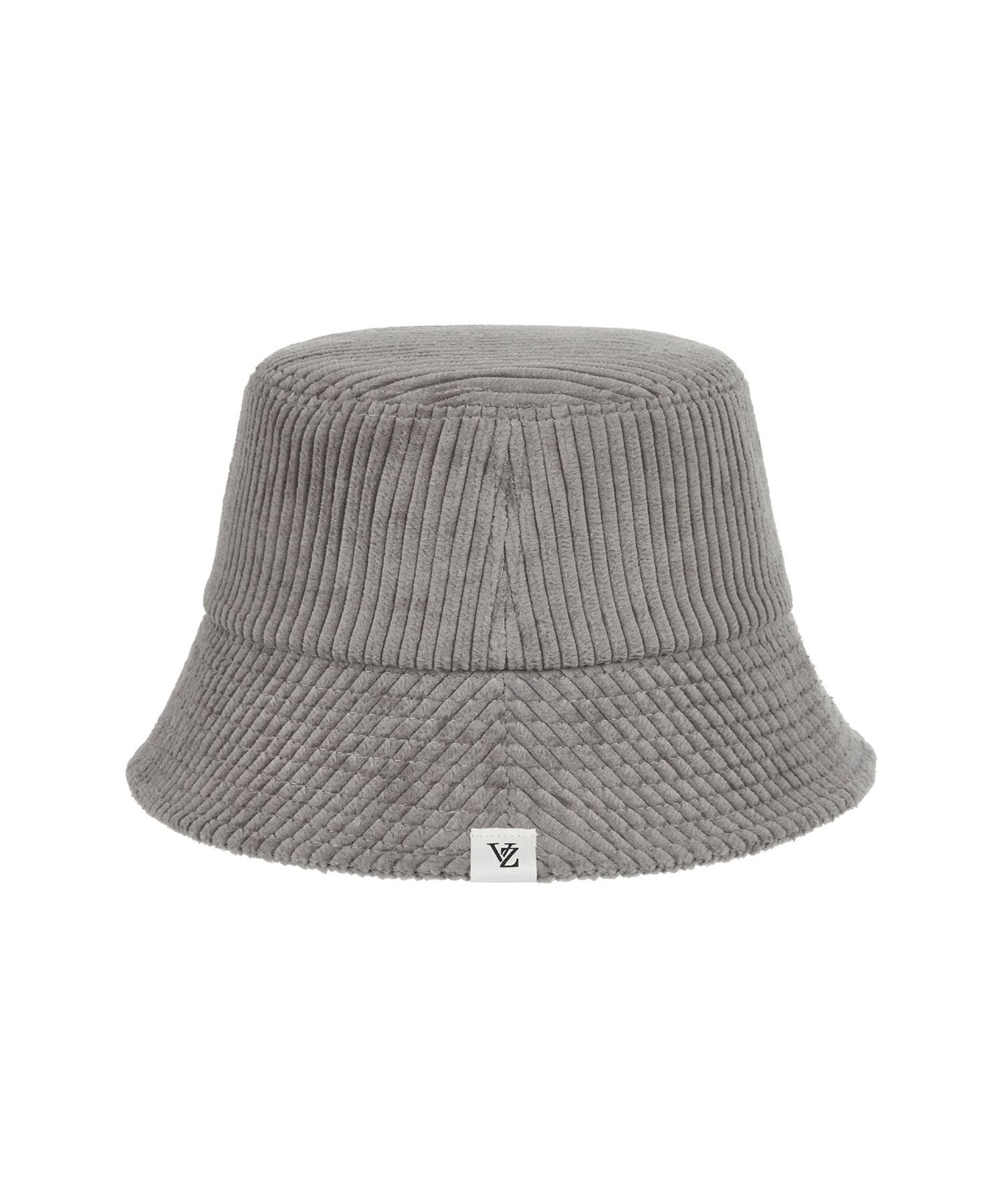 MUSINSA公式 | VARZAR Wide Corduroy Label Bucket Hat Gray