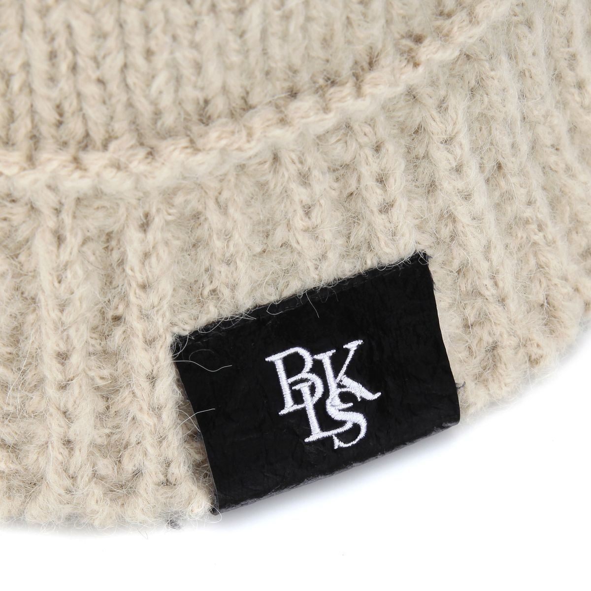블랙샌즈(BLACK SANDS) 알파카 울 니트 버킷햇_아이보리