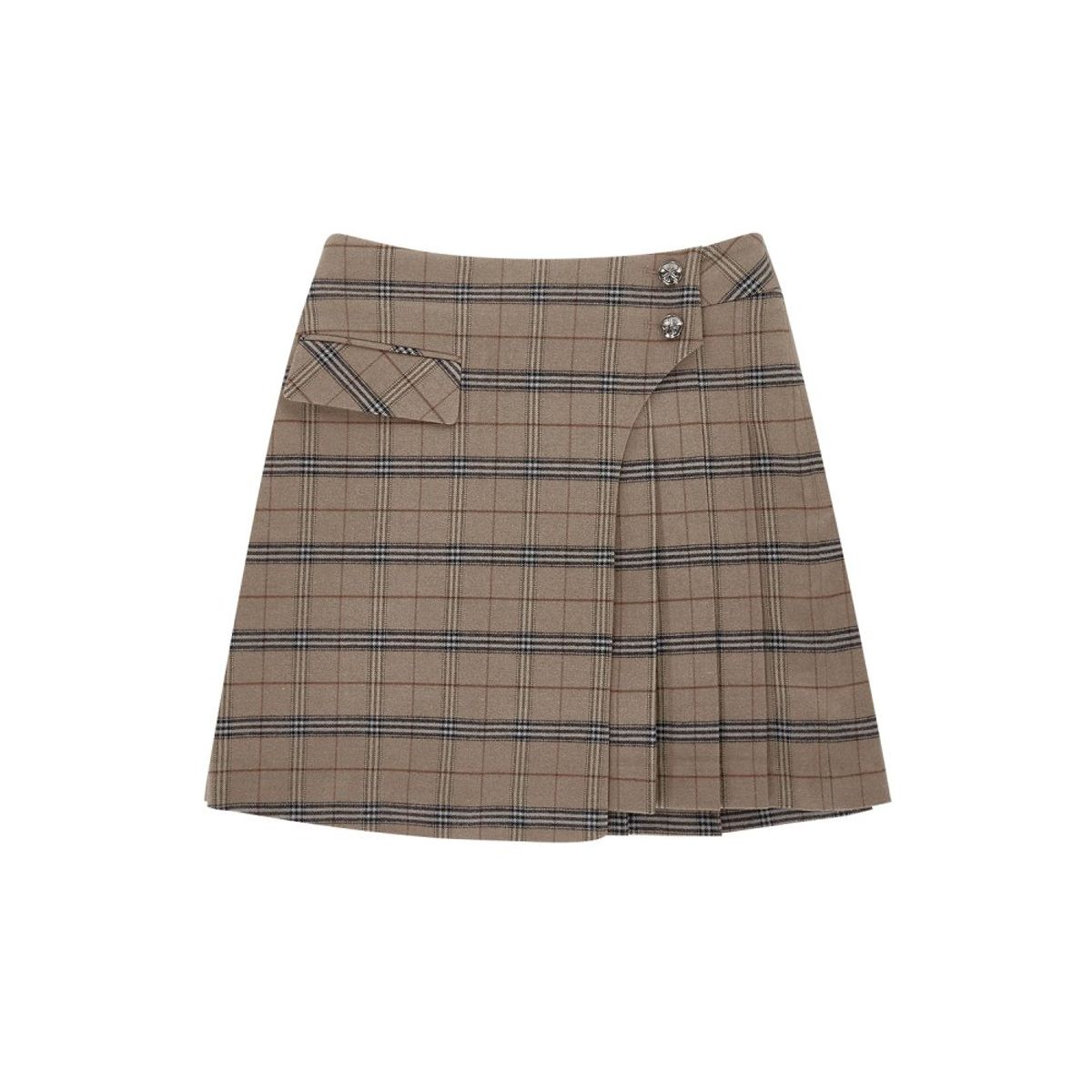 마틴골프(MARTINE GOLF) Check Pleats Skirt_Beige