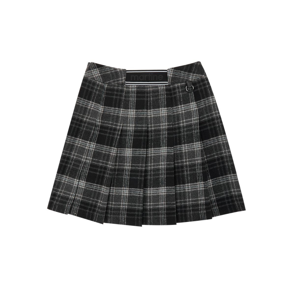 마틴골프(MARTINE GOLF) Check Pleats Skirt_Grey