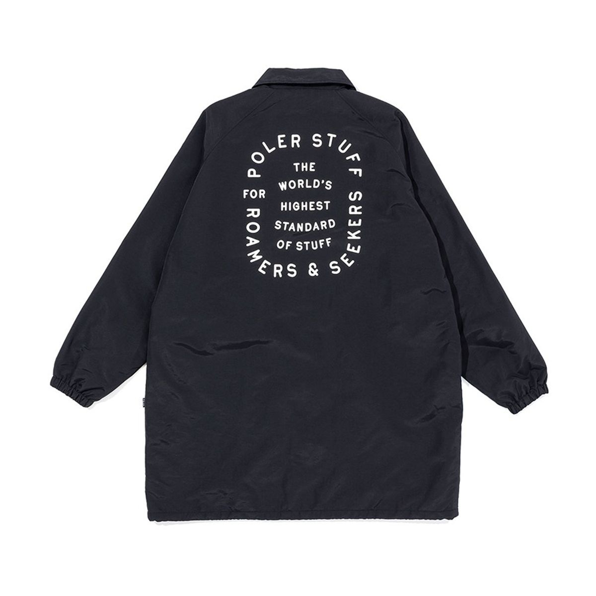 폴러스터프(POLERSTUFF) LONG COACH JACKET BLACK