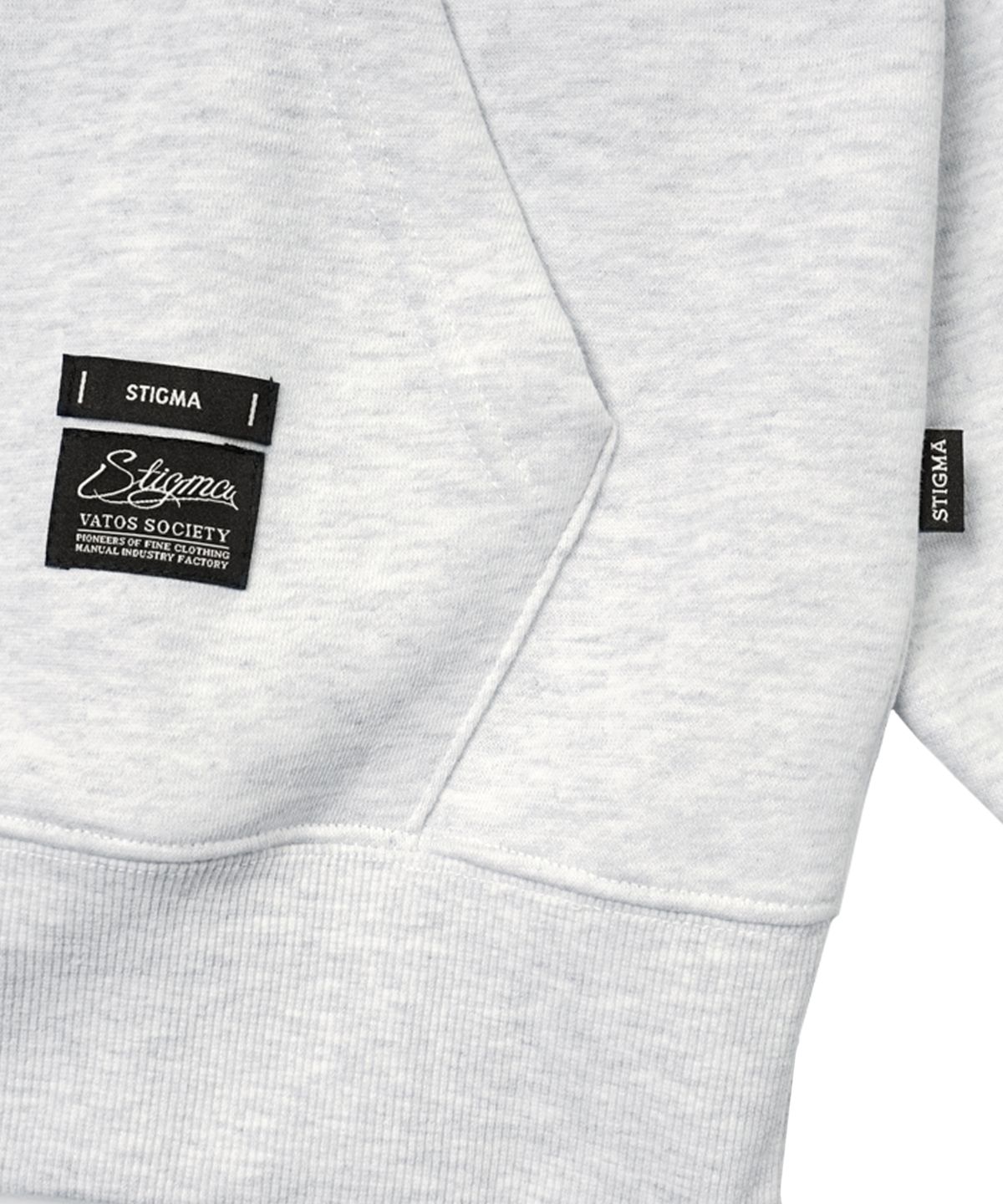 스티그마(STIGMA) 22 LETTER GRAPH OVERSIZED HEAVY SWEAT  HOODIE WHITE MELANGE
