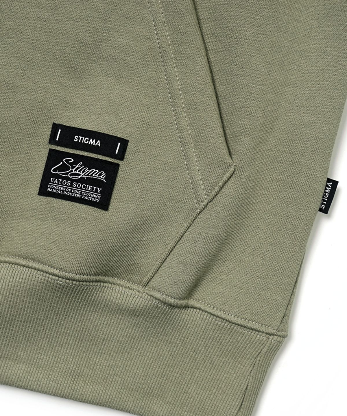 스티그마(STIGMA) 22 LETTER GRAPH OVERSIZED HEAVY SWEAT  HOODIE LIGHT KHAKI