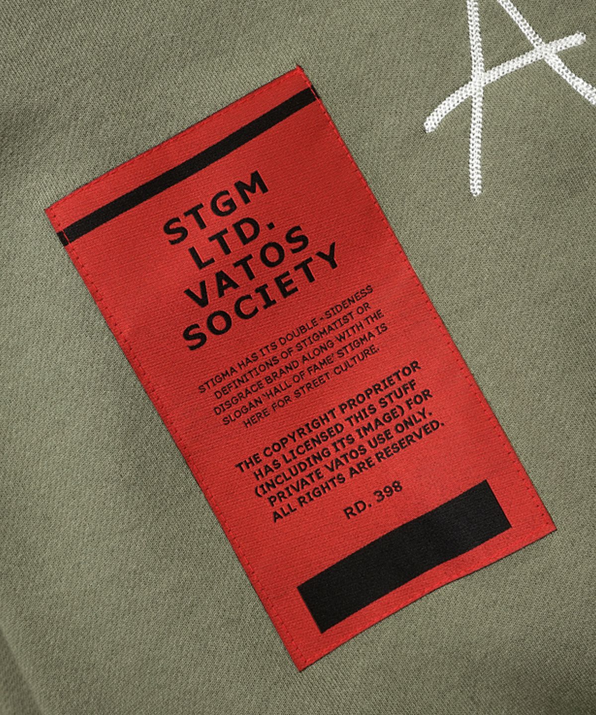 스티그마(STIGMA) 22 LETTER GRAPH OVERSIZED HEAVY SWEAT  HOODIE LIGHT KHAKI