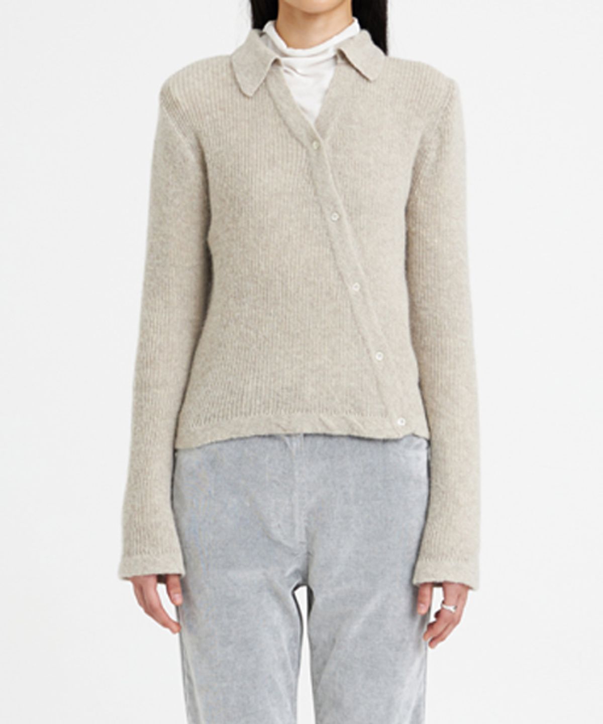 유스(YOUTH) Asymmetric Knit Shirt
