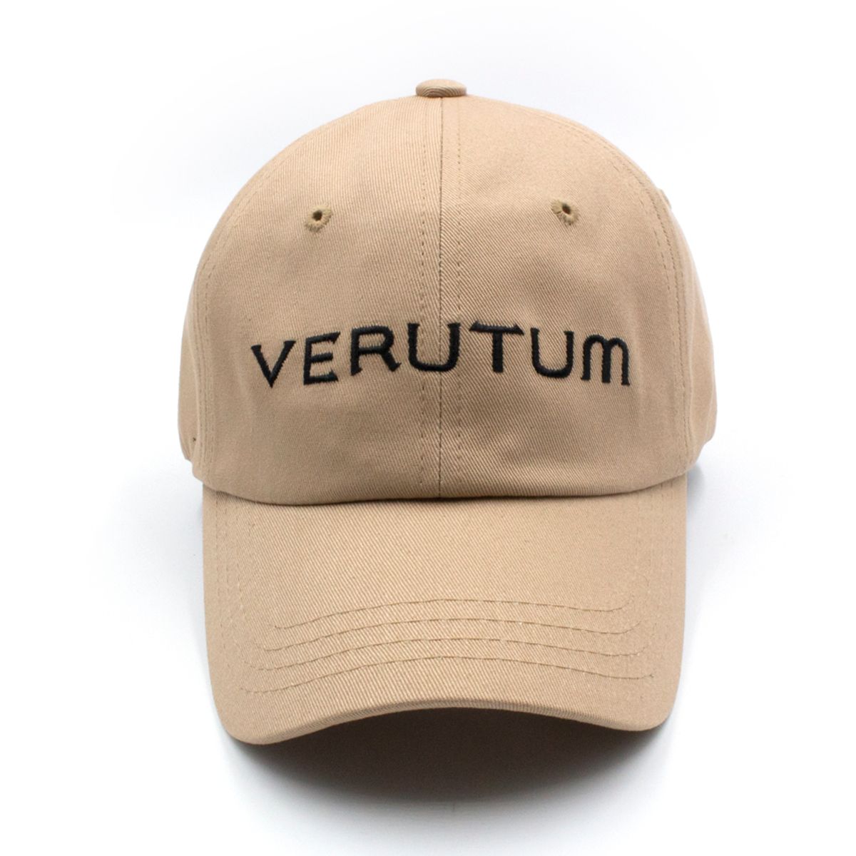 베루툼(VERUTUM) 프론트 로고 베이지 볼캡