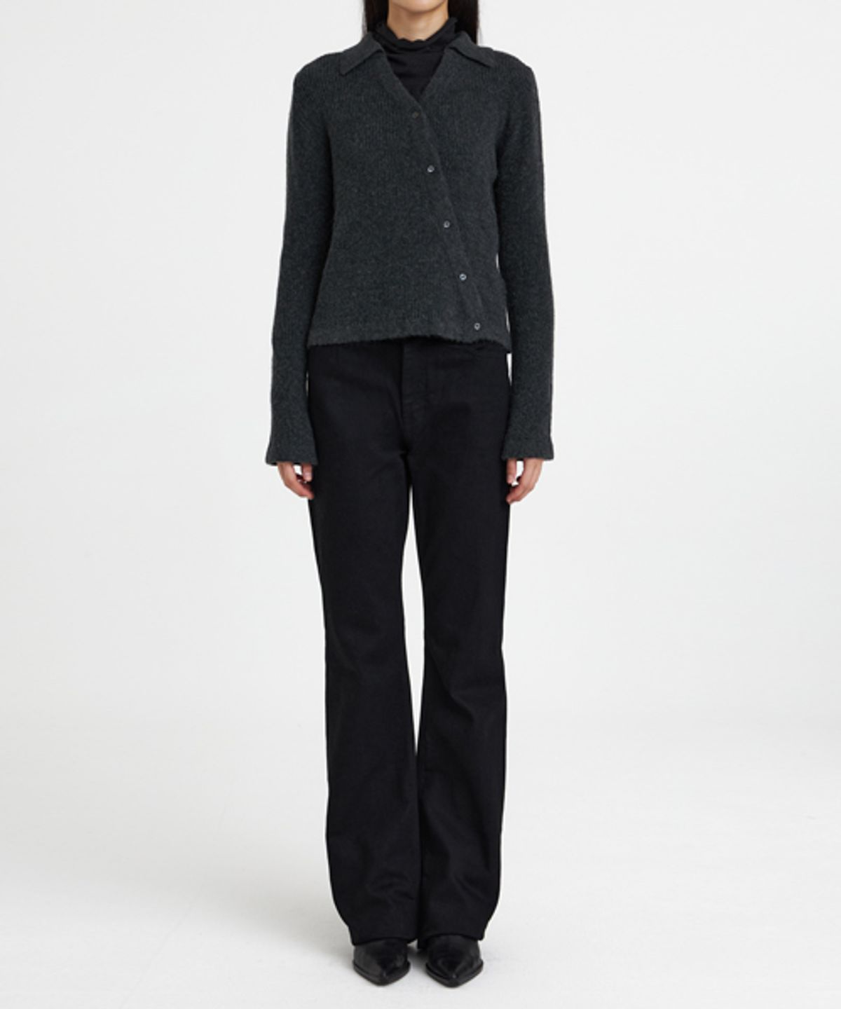 유스(YOUTH) Asymmetric Knit Shirt