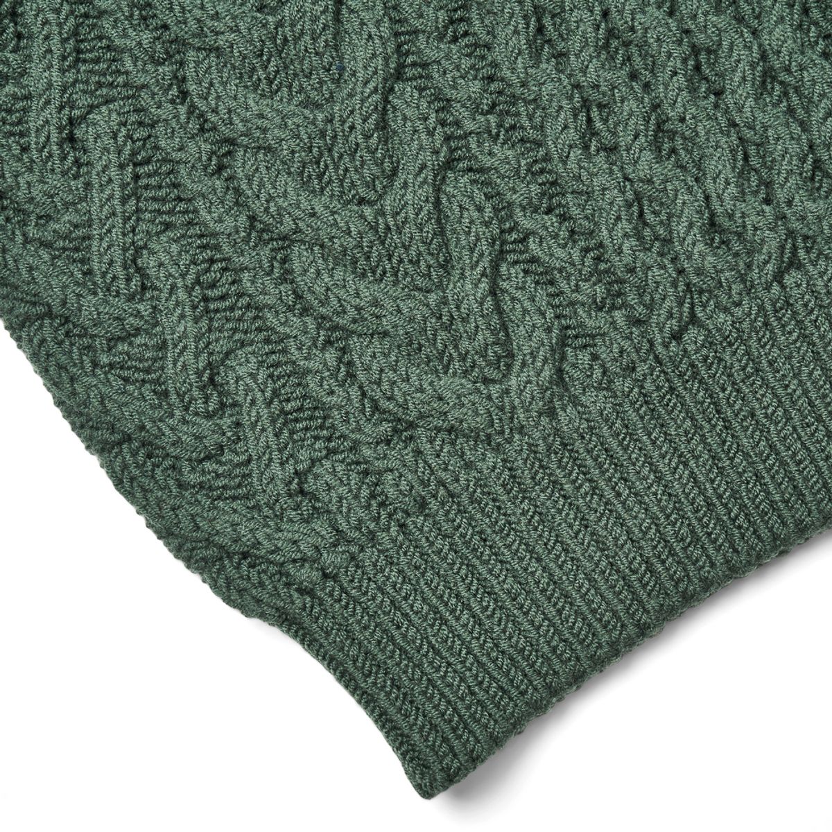 베르노(VERNO) Fisherman Turtle-neck Knit Green