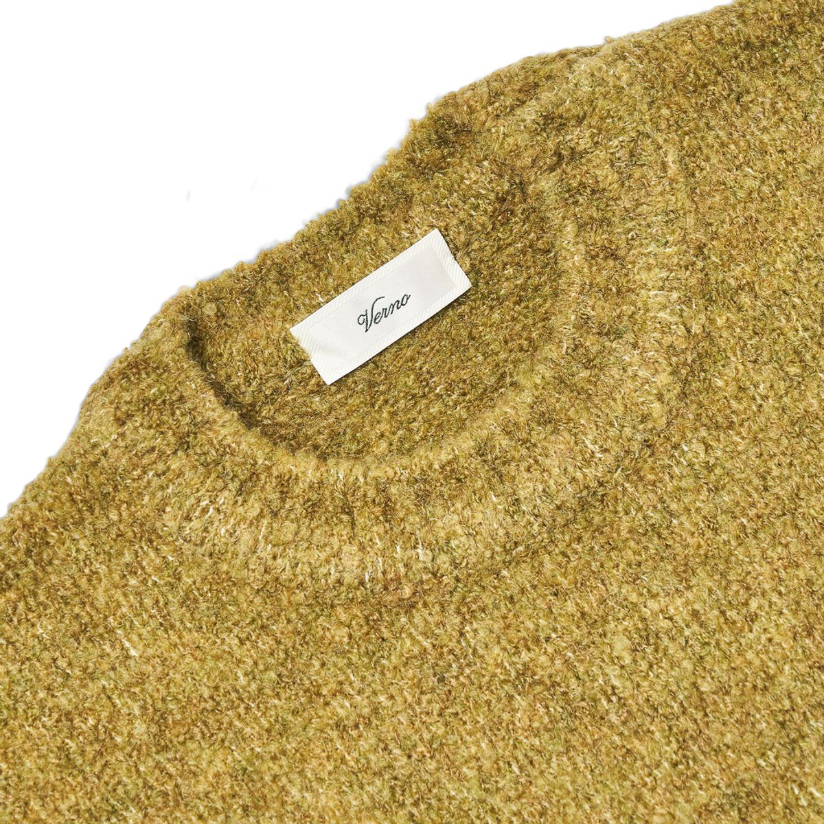 베르노(VERNO) Boucle Vest Knit Vomit-Yellow