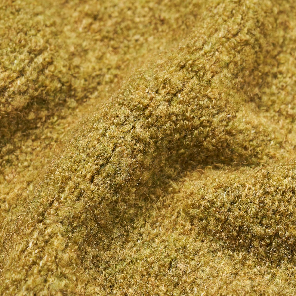 베르노(VERNO) Boucle Vest Knit Vomit-Yellow