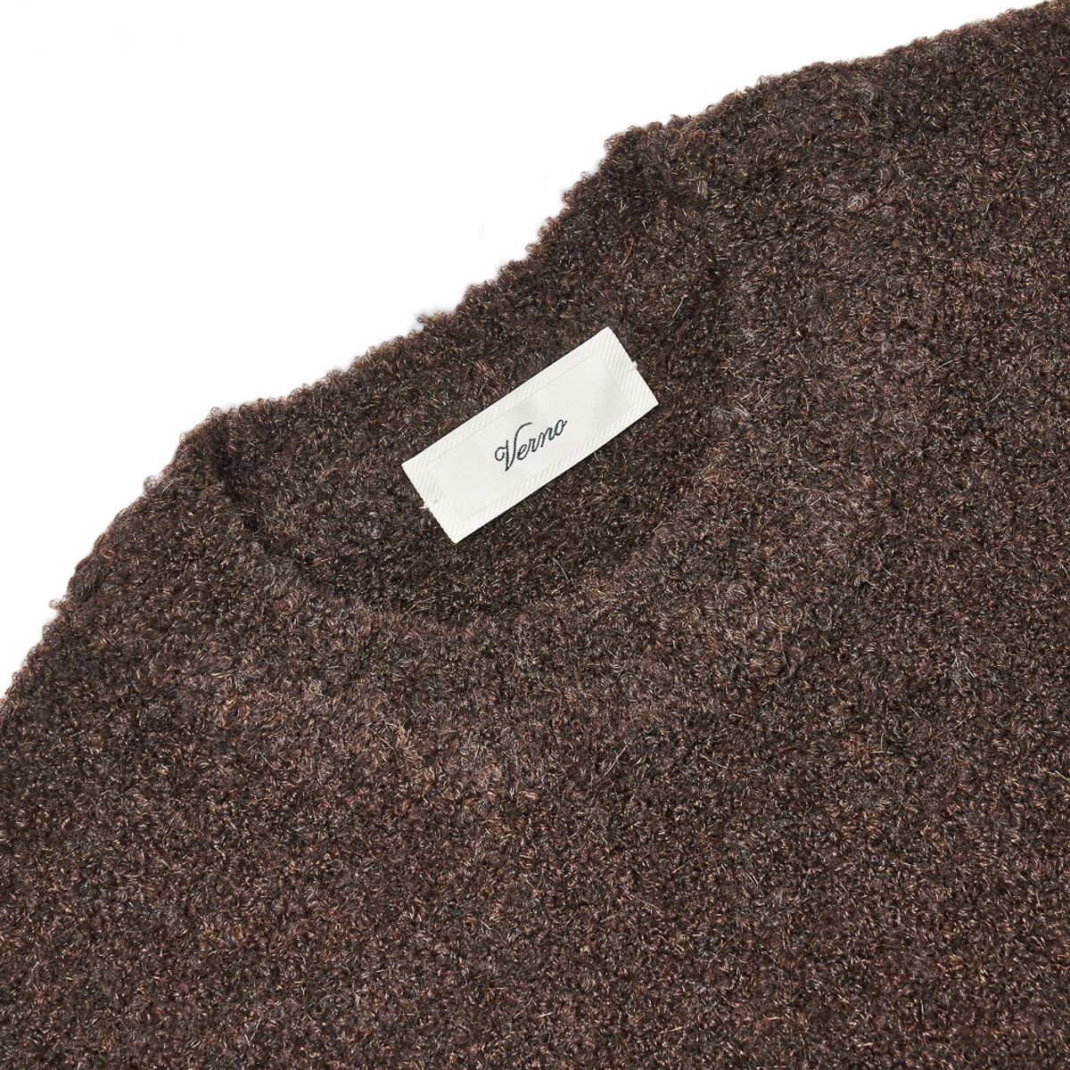 베르노(VERNO) Boucle Vest Knit Brown