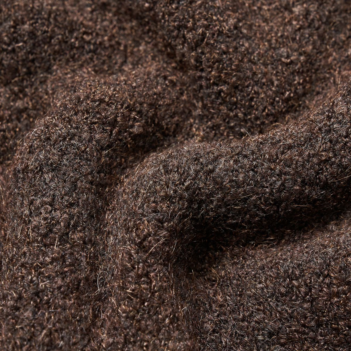 베르노(VERNO) Boucle Vest Knit Brown