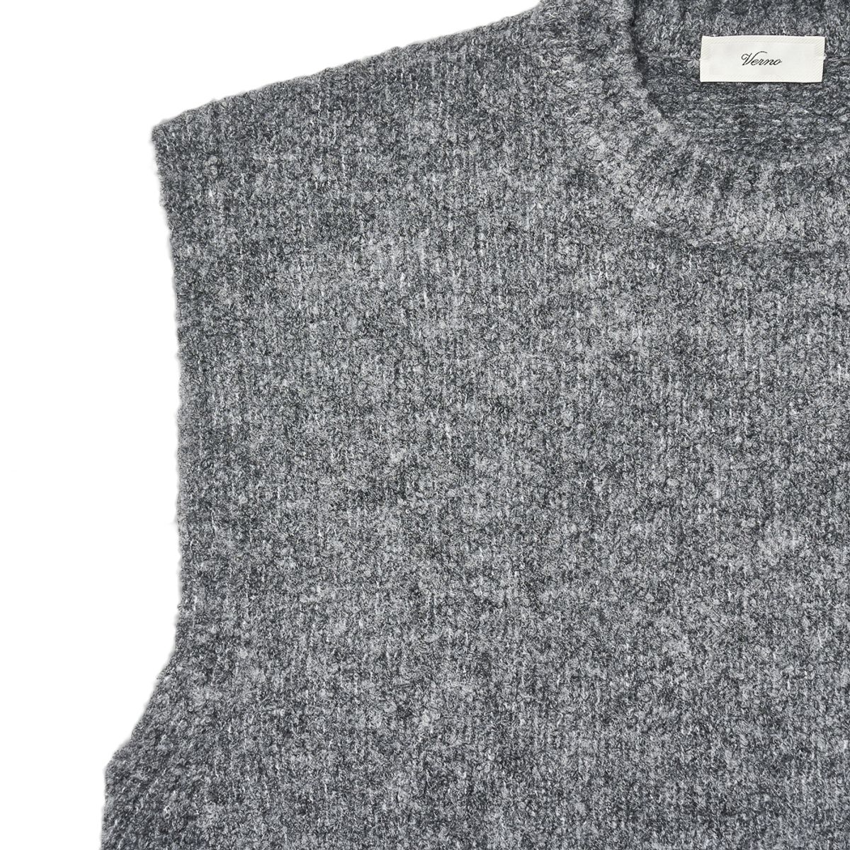 베르노(VERNO) Boucle Vest Knit Grey