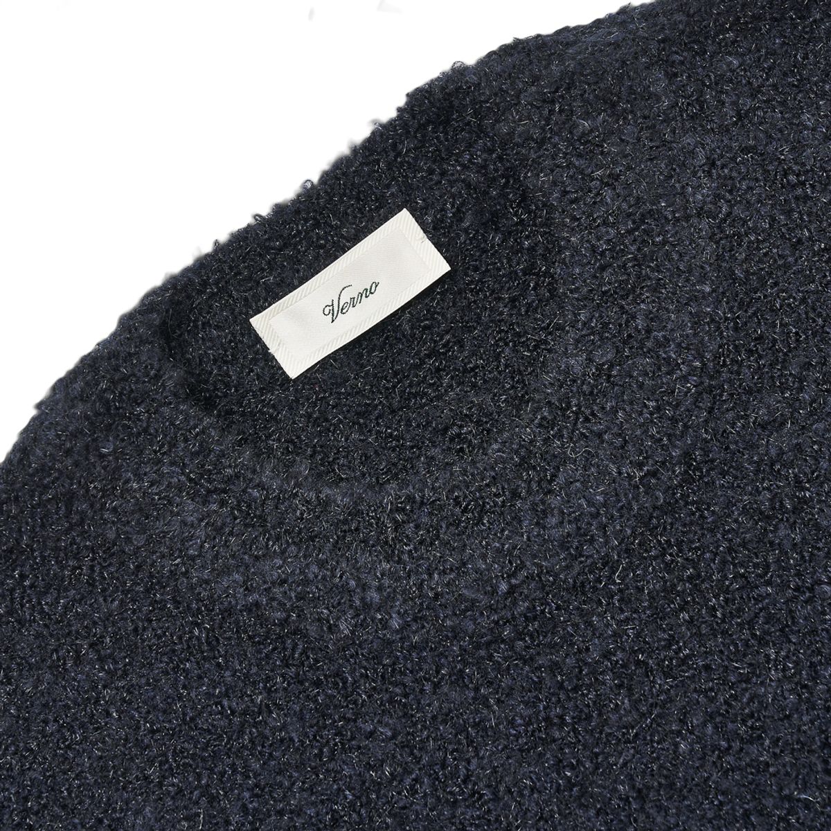 베르노(VERNO) Boucle Vest Knit Navy