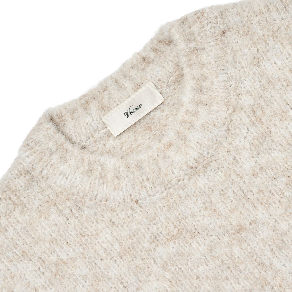 베르노(VERNO) Boucle Vest Knit Ivory