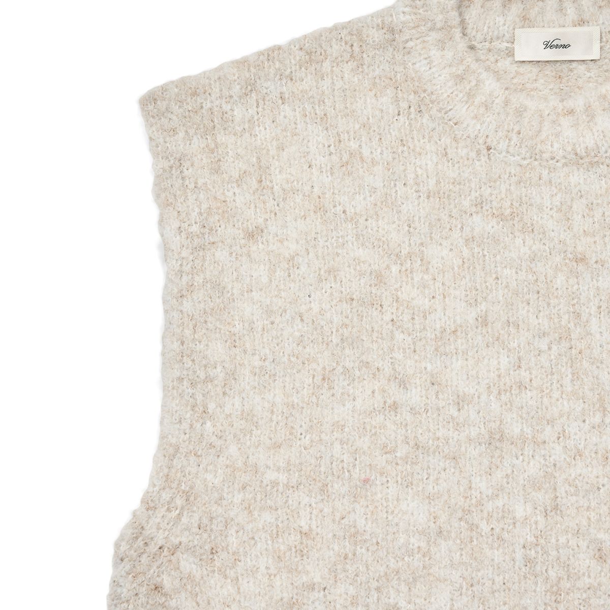 베르노(VERNO) Boucle Vest Knit Ivory