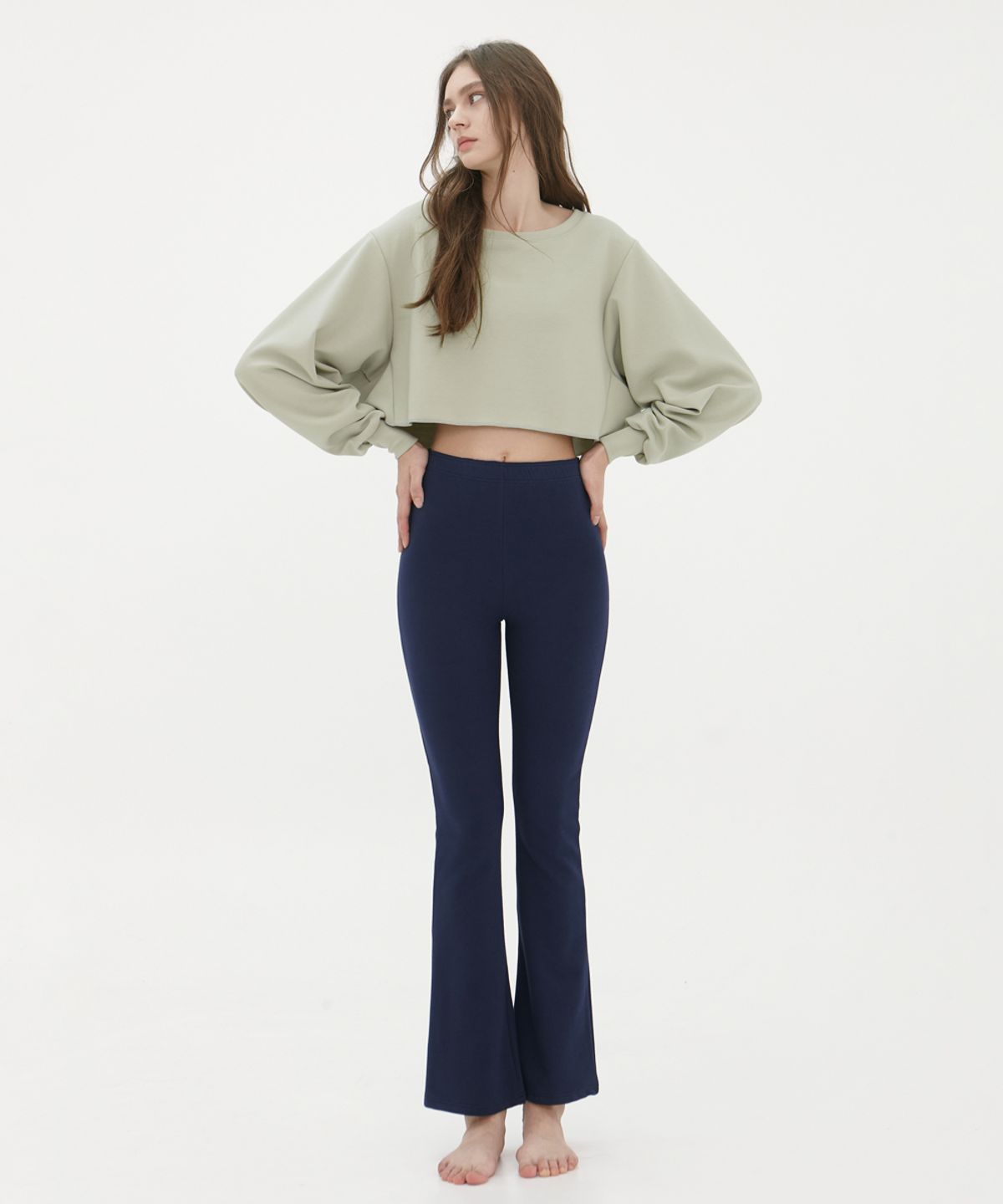 데비웨어(DEVIWEAR) 컴포터블 부츠컷 팬츠 DEVI-B0060-네이비