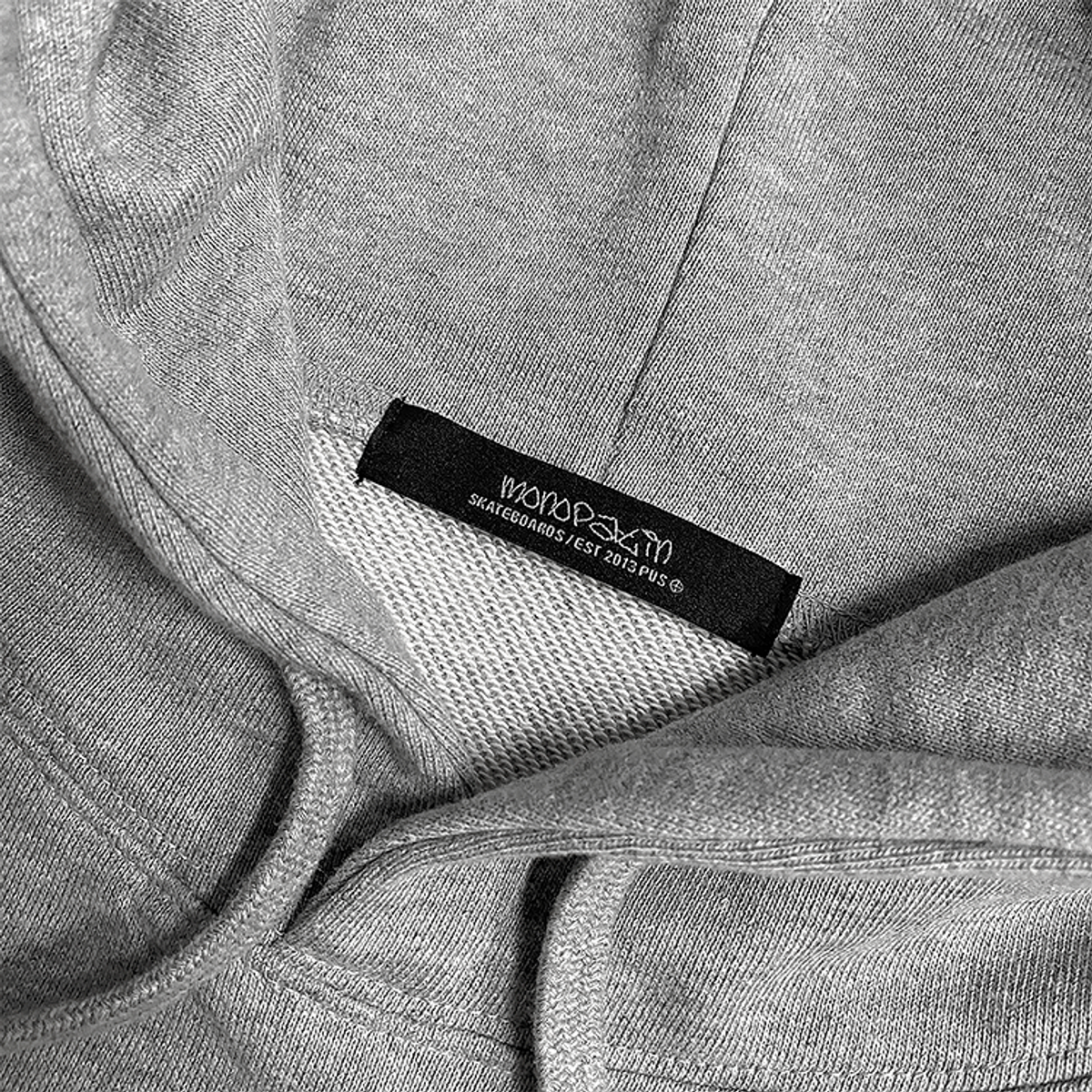 모노파틴(MONOPATIN) light emitting diode oversized hoodie – gray