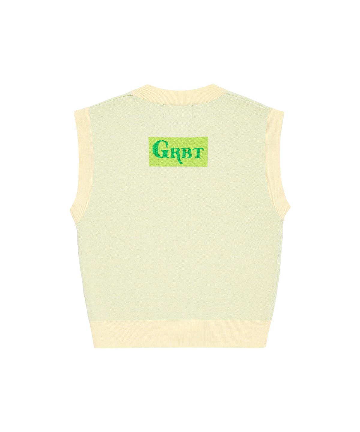 그린버터(GREENBUTTER) Lettering knit vest (Butter)