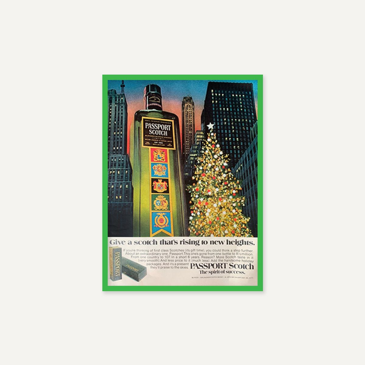 그릿시즌(GREET SEASON) 1970s Passport Scotch Whiskey Christmas (액자 포함)