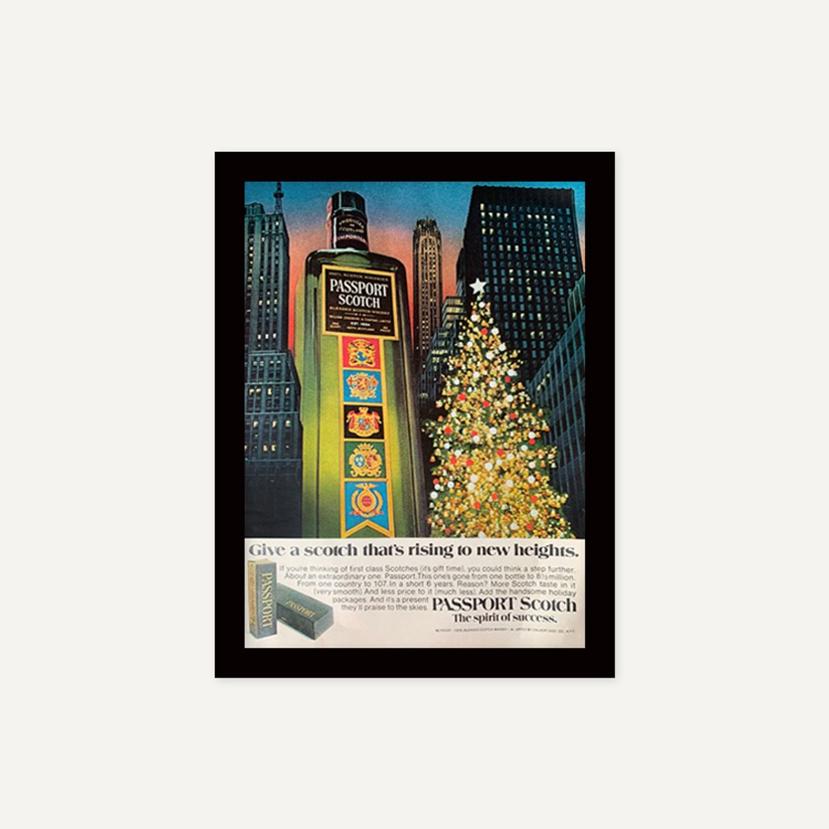 그릿시즌(GREET SEASON) 1970s Passport Scotch Whiskey Christmas (액자 포함)