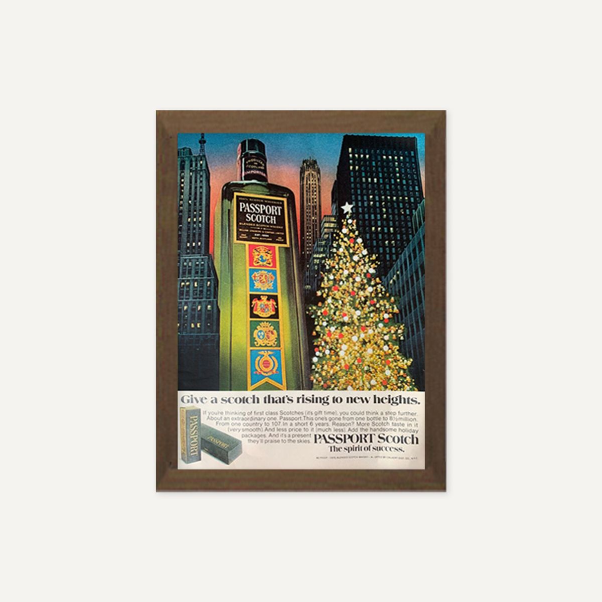 그릿시즌(GREET SEASON) 1970s Passport Scotch Whiskey Christmas (액자 포함)